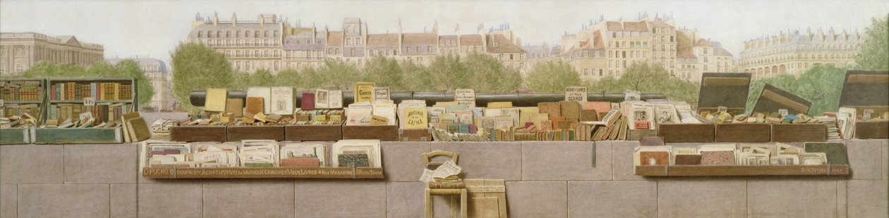 Buchstände entlang der Seine, 1887 von Benjamin Walter Spiers