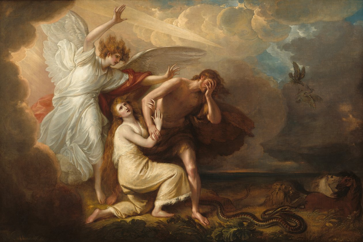 Die Vertreibung von Adam und Eva aus dem Paradies von Benjamin West