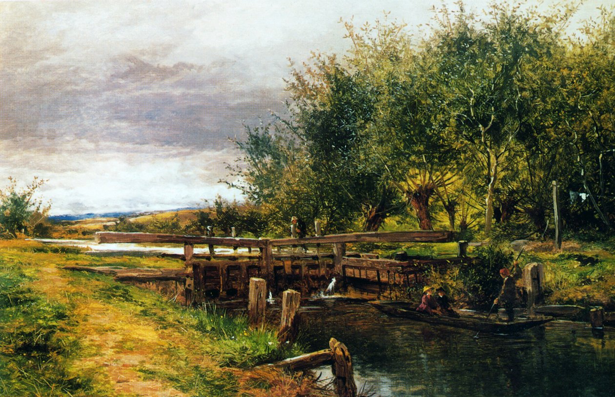 Clive Lock, an der Themse, 1873 von Benjamin Williams Leader