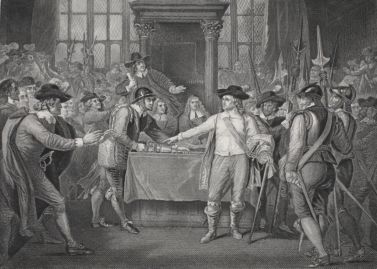 Oliver Cromwell löst das Lange Parlament auf von Benjamin (after) West