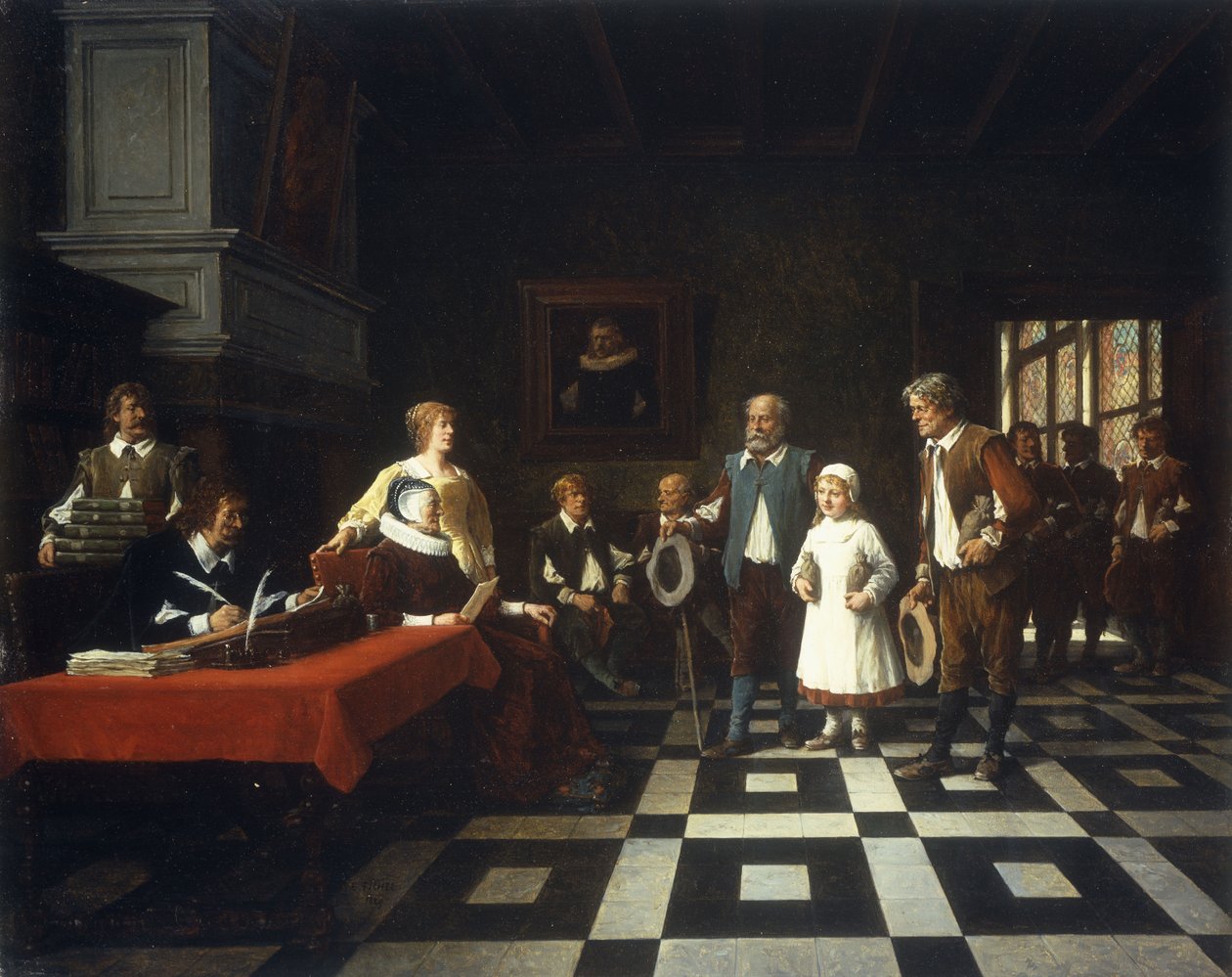 Beim Steuereintreiber, 1889 von Benjamin Eugene Fichel