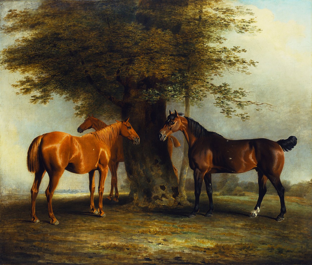 Jäger auf der Wiese, 1801 von Benjamin Marshall