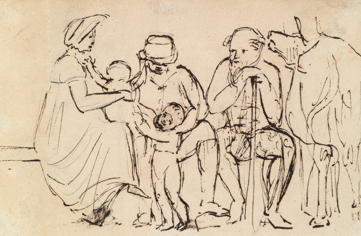 Studie von sitzenden Figuren von Benjamin Robert Haydon