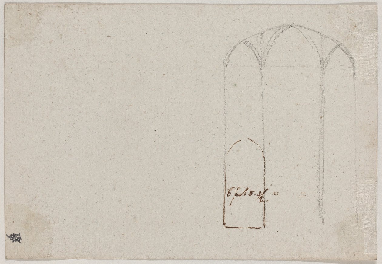 Querschnitt einer gotischen Kirche [verso] von Benjamin West