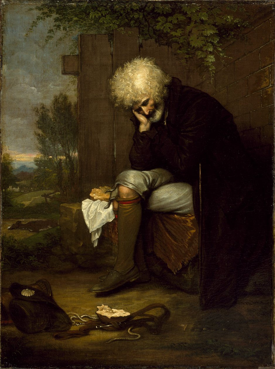Der Pilger trauert um seinen toten Esel von Benjamin West