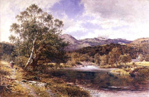Am Llugwy, Nordwales von Benjamin Williams Leader