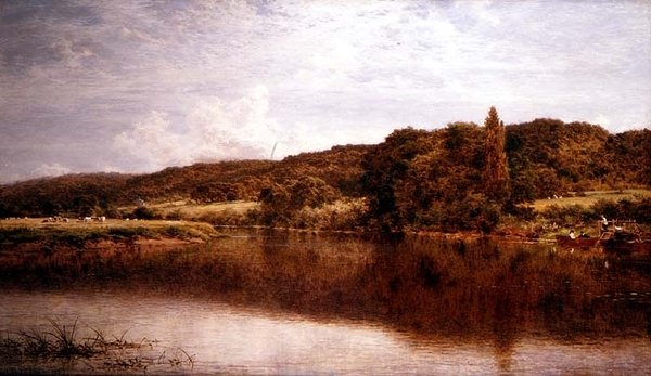 Flusslandschaft, Streatley an der Themse von Benjamin Williams Leader