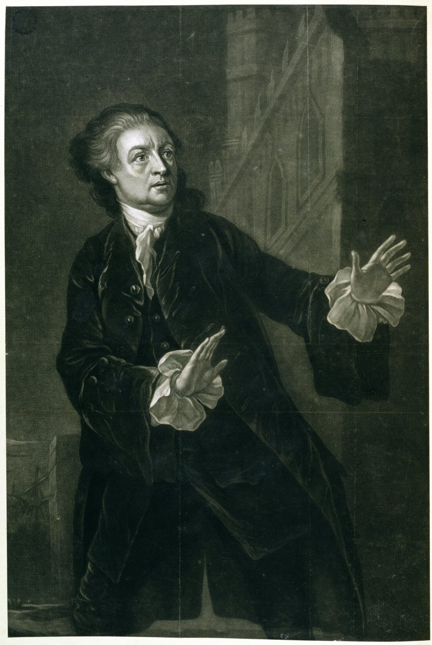 David Garrick (1717-79) als Hamlet von Benjamin Wilson