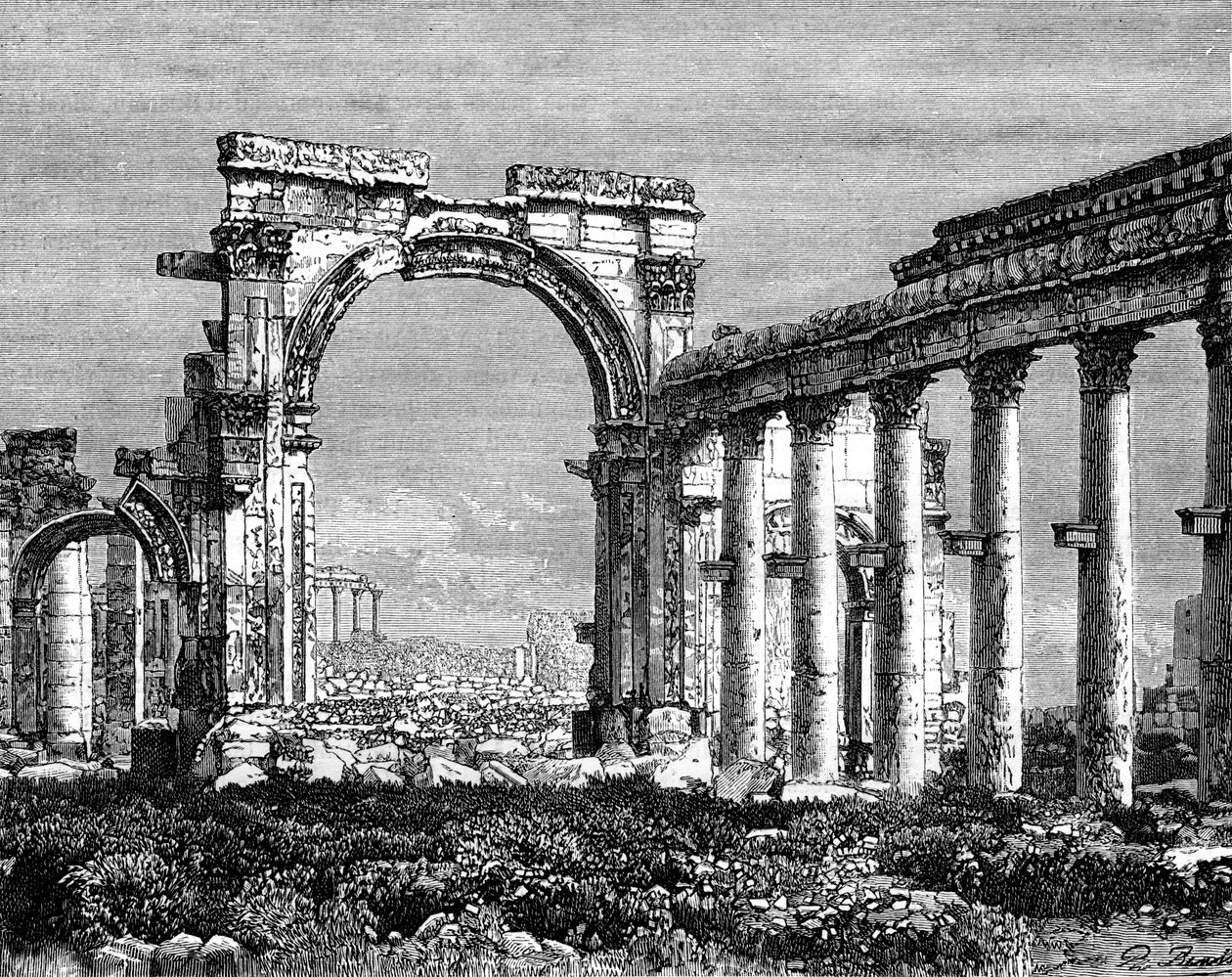 Die Ruinen von Palmyra, Syrien, 19. Jahrhundert von Benoist
