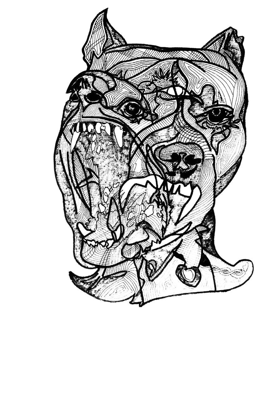 Doppelter Rottweiler, 2019 von Benoit Erwann Boucherot