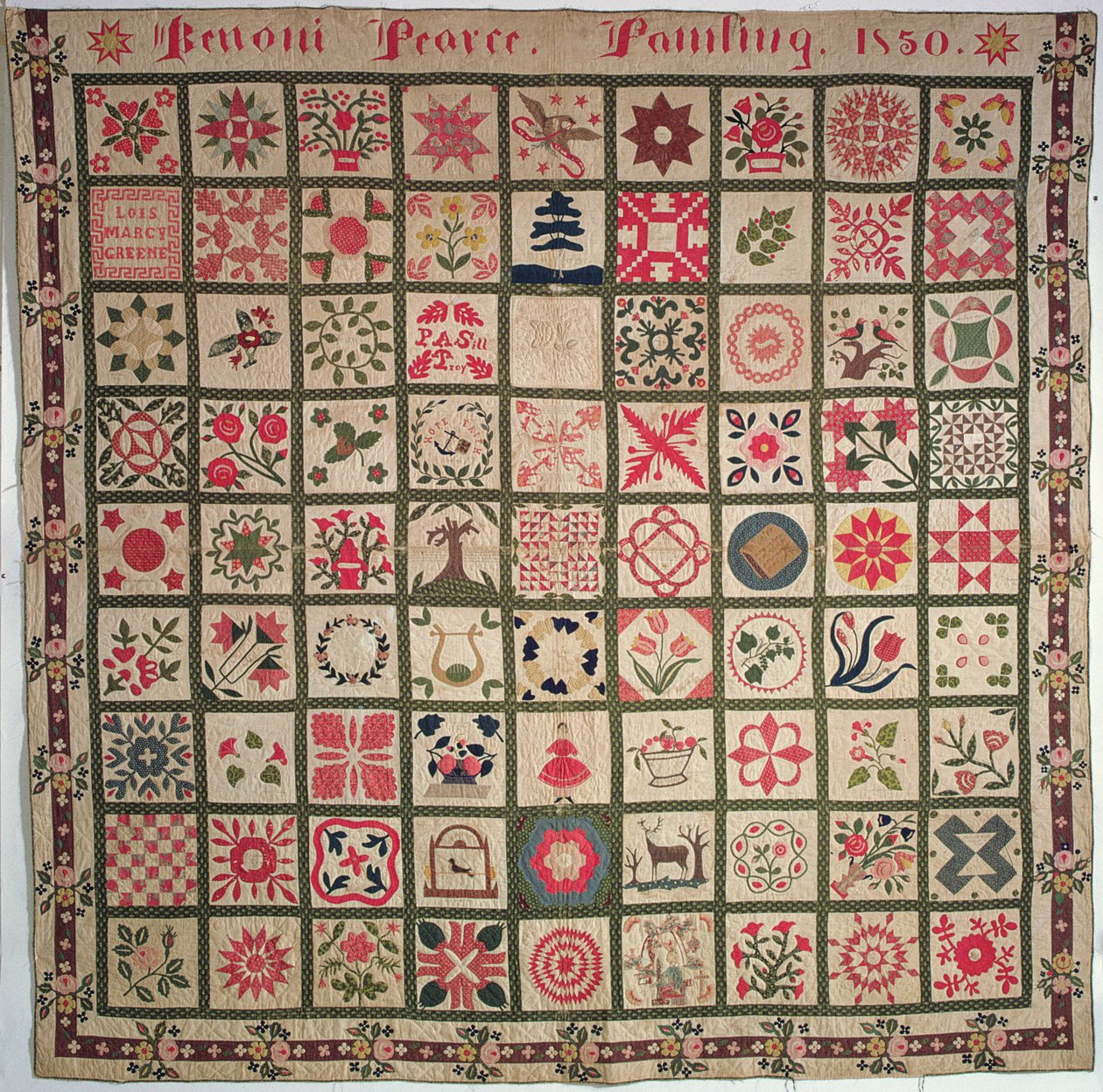 Malquilt, 1850 (Baumwolle) von Benoni Pearce