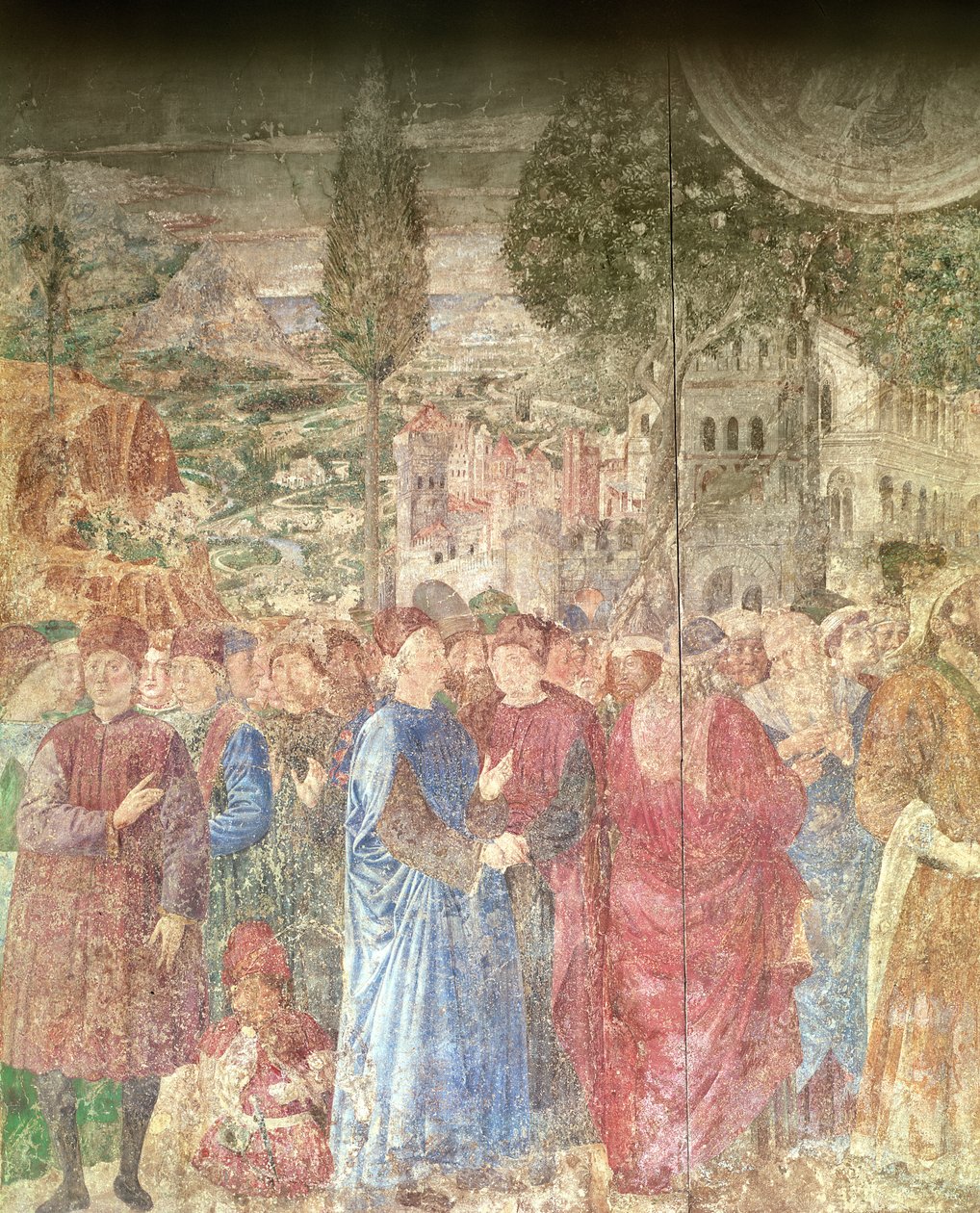 Der Bau des Turms von Babel (Detail) von Benozzo di Lese di Sandro Gozzoli