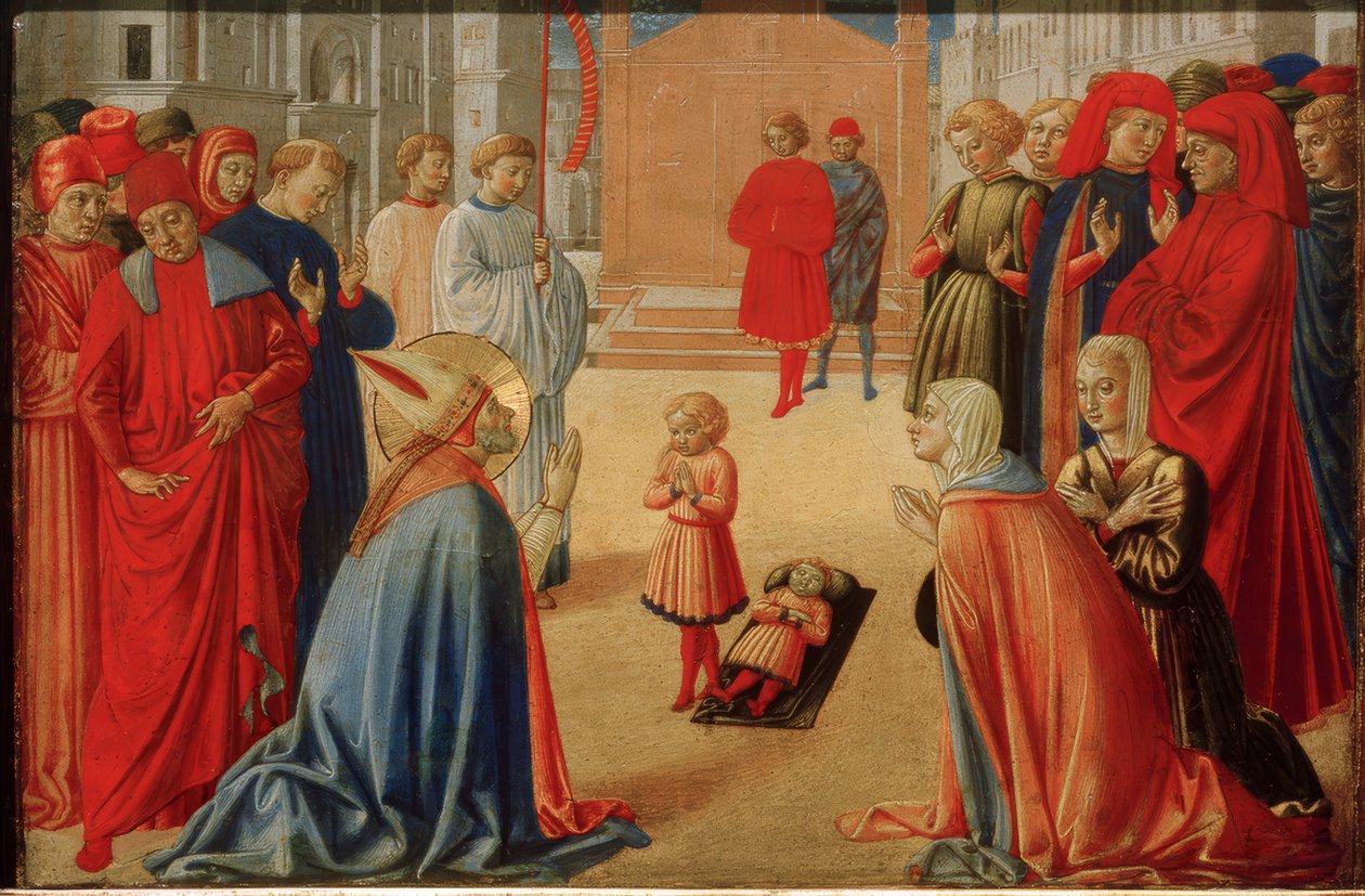 Der Heilige Zenobius erweckt einen toten Knaben von Benozzo Gozzoli