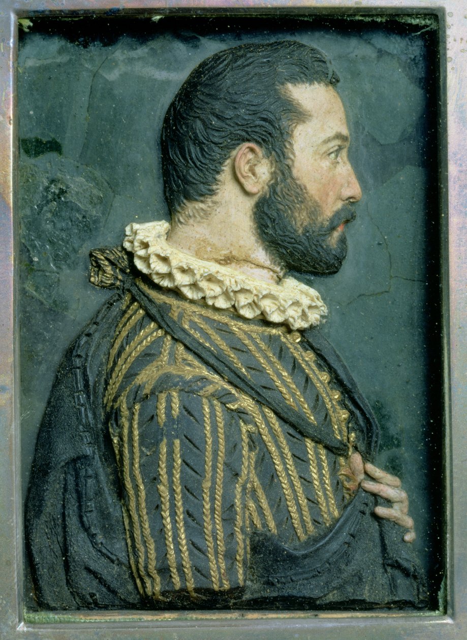 Porträtrelief von Franz I., König von Frankreich (1494-1547) von Benvenuto Cellini