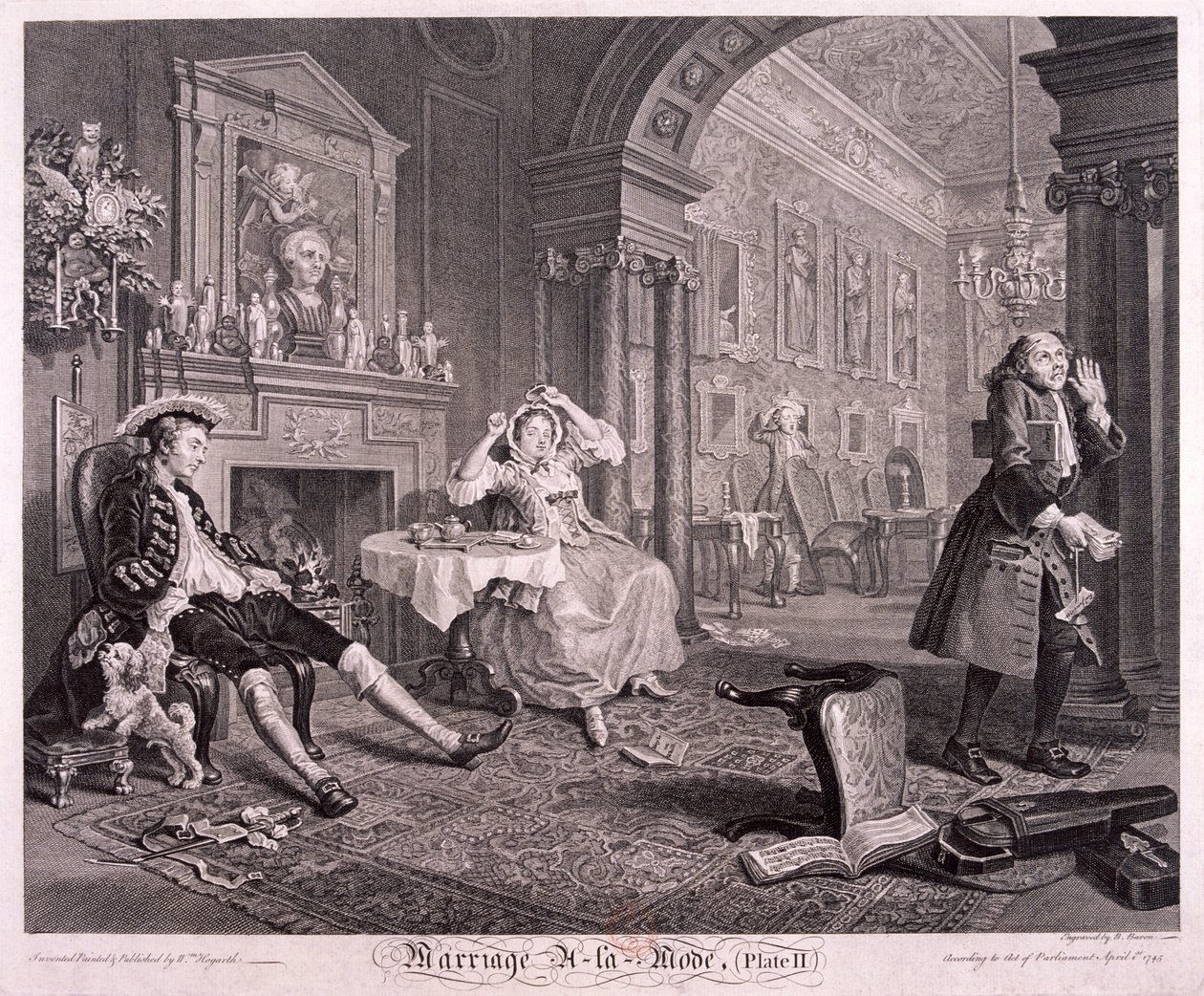 Marriage a la Mode, Tafel II von Bernard Baron