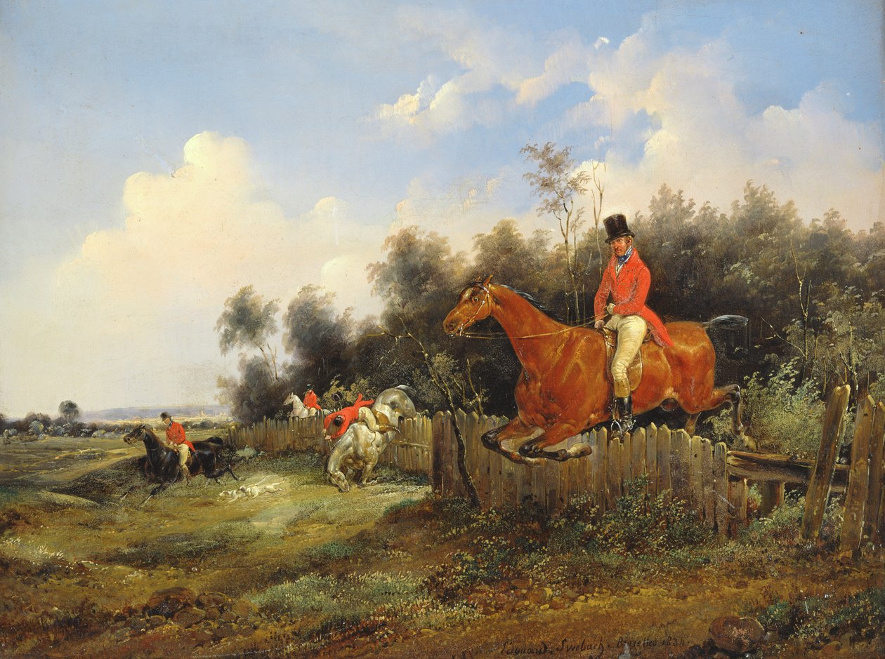 Jagdszene von Bernard Edouard Swebach