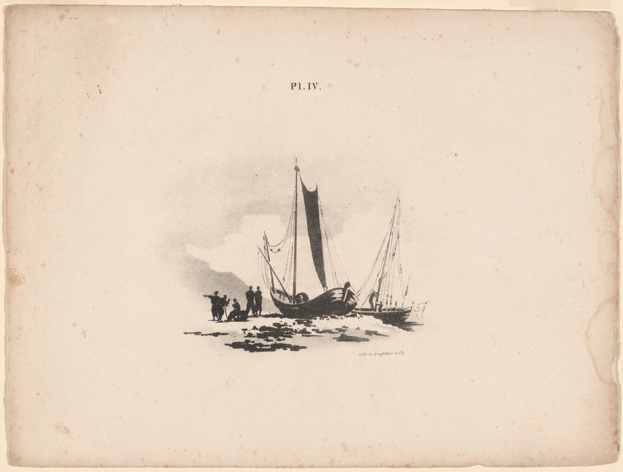 Boote am Strand von Bernard Gaillot