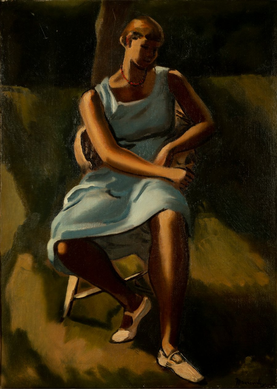 Sitzende Frauenfigur von Bernard Meninsky