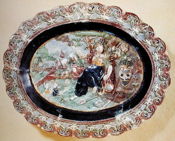 Schale, Flora darstellend von Bernard Palissy