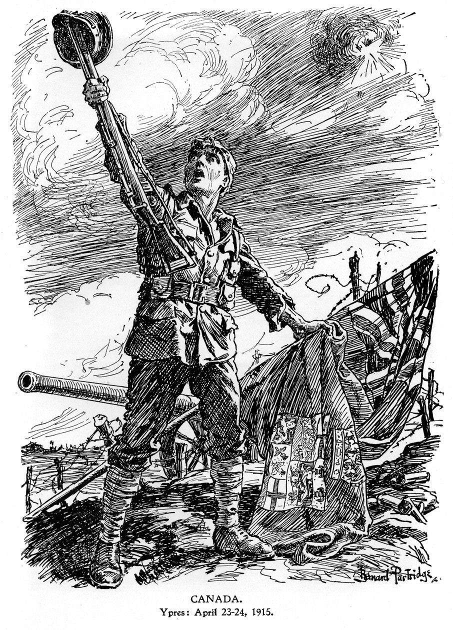 Kanada, Ypern, 23.-24. April 1915 von Bernard Partridge