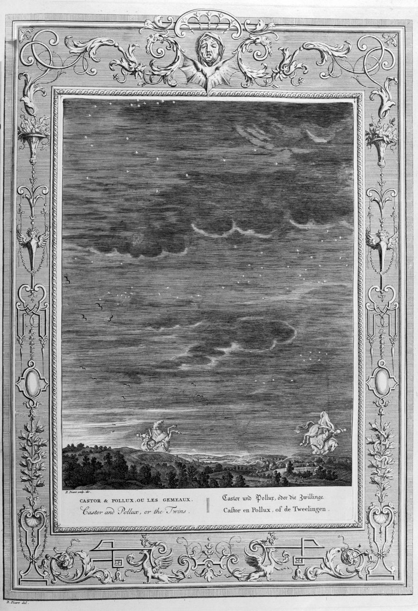 Castor und Pollux (Gravur) von Bernard Picart