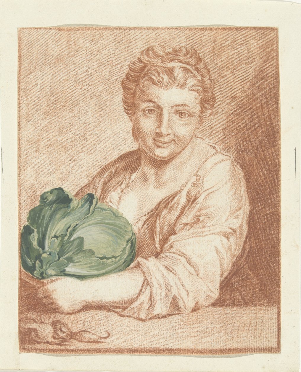 Das Mädchen mit dem Blumenkohl von Bernard Picart