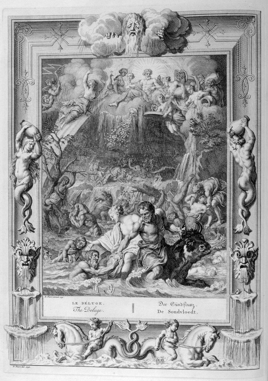 Die Sintflut (Gravur) von Bernard Picart