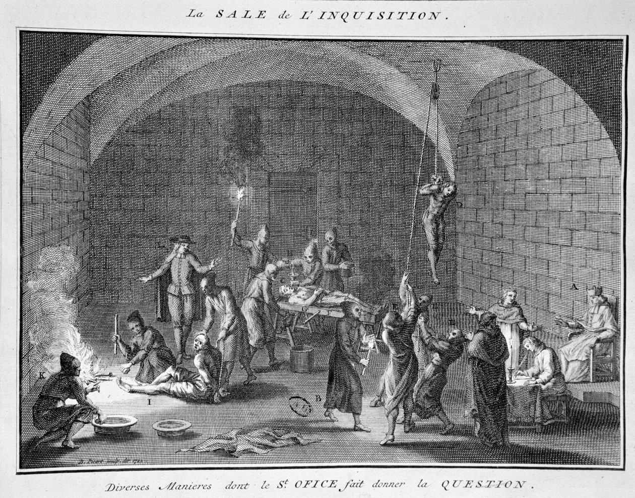 Das Verhör, 1722 von Bernard Picart