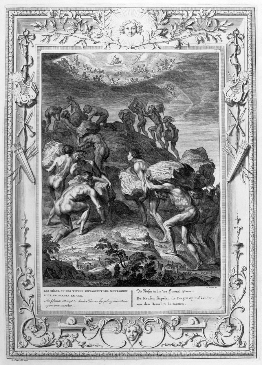 Die Titanen (Gravur) von Bernard Picart