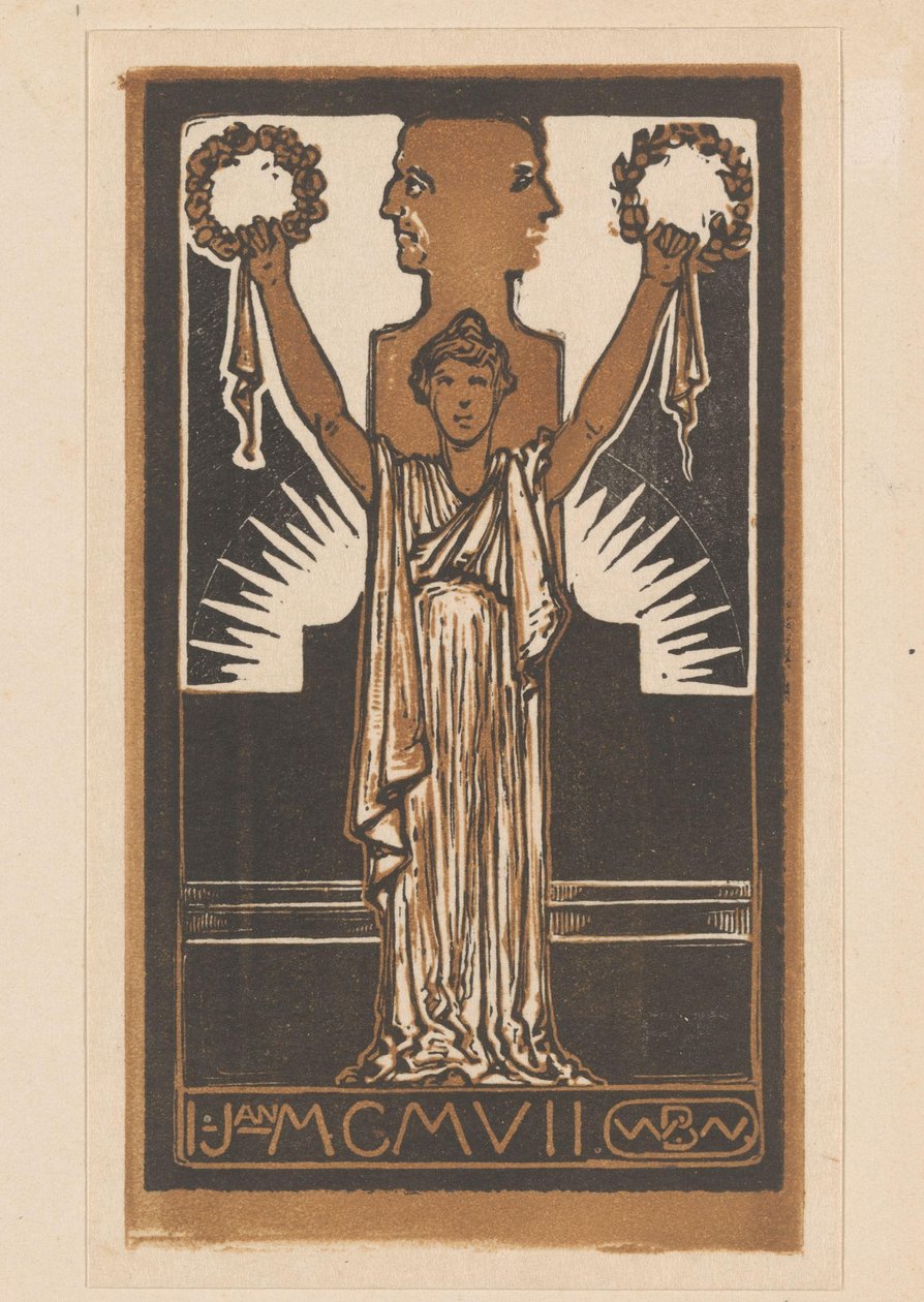 Frau in römischer Kleidung von Bernard Willem Wierink