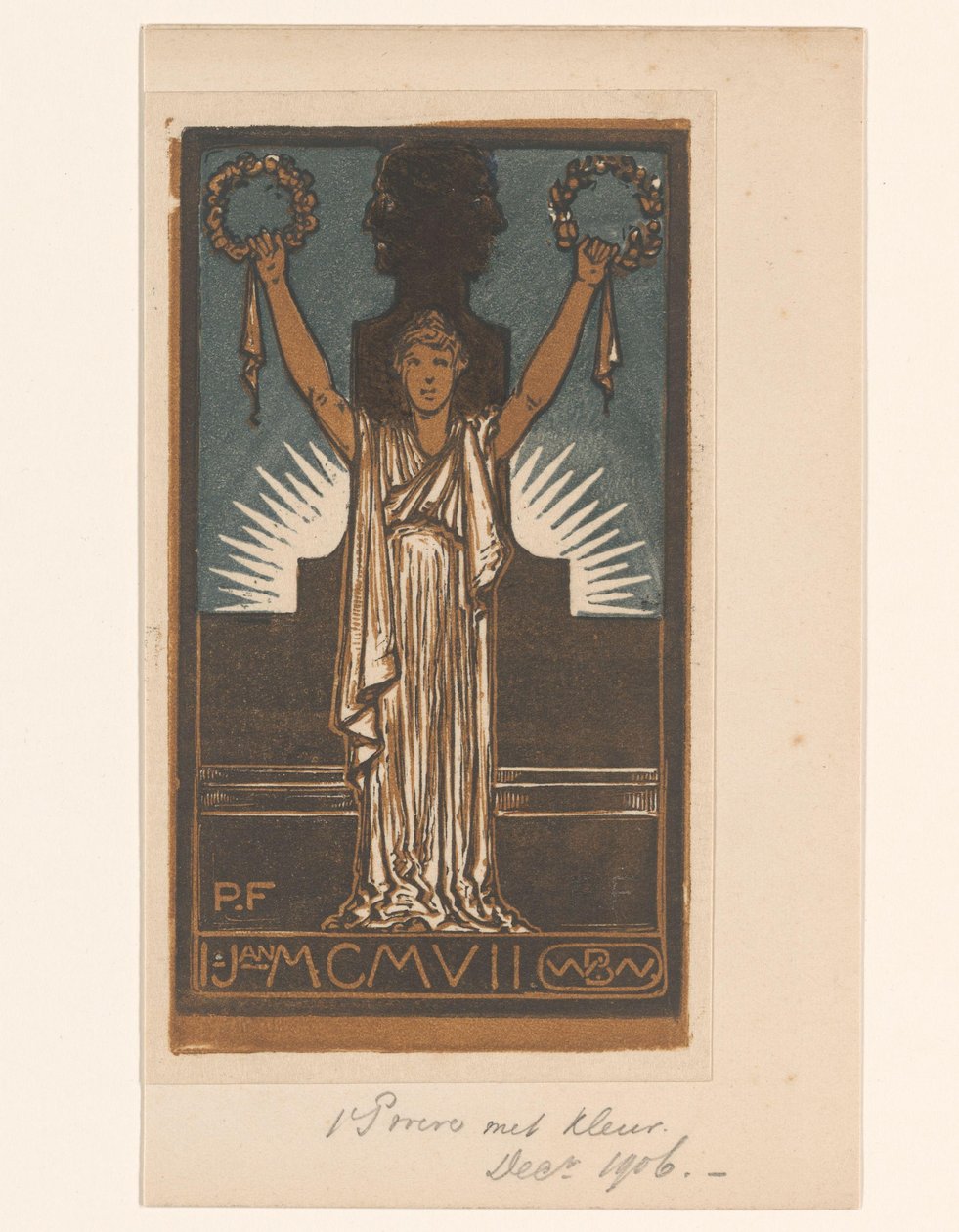 Frau in römischer Kleidung von Bernard Willem Wierink
