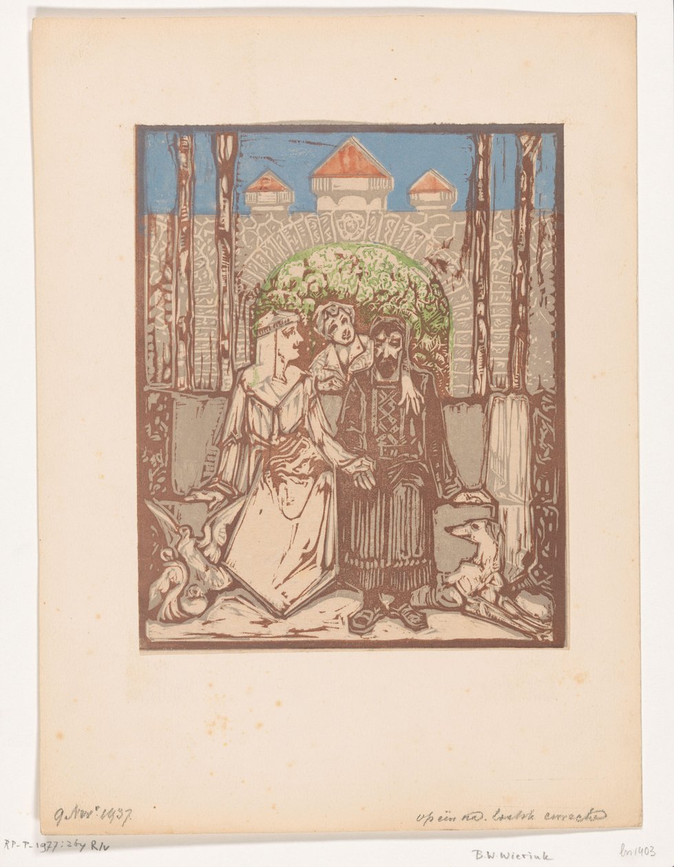 Sitzendes Paar von Bernard Willem Wierink