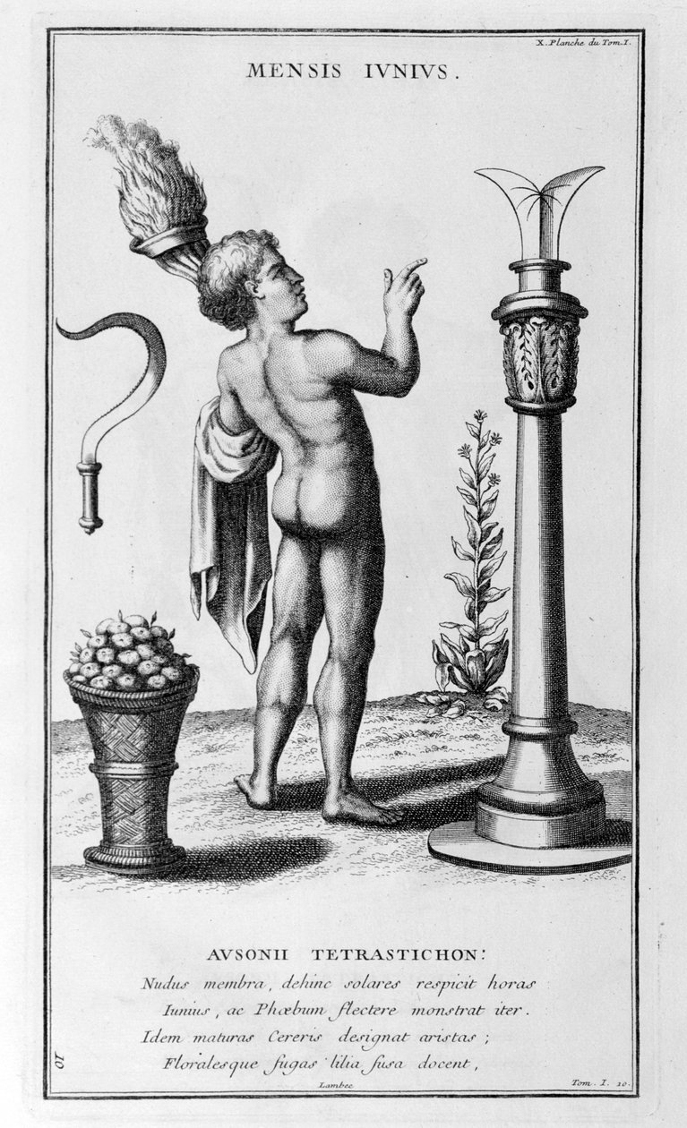 Eine Darstellung des Juni von Bernard de Montfaucon