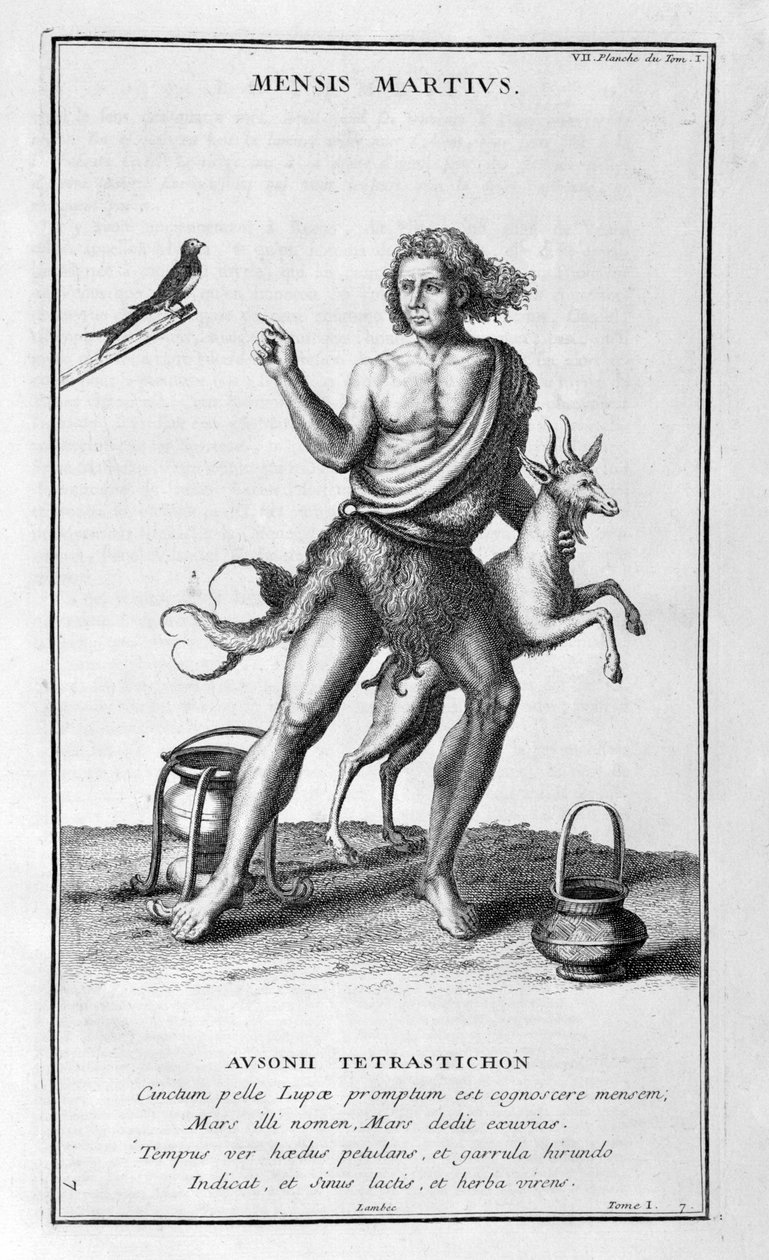 Eine Darstellung des März von Bernard de Montfaucon