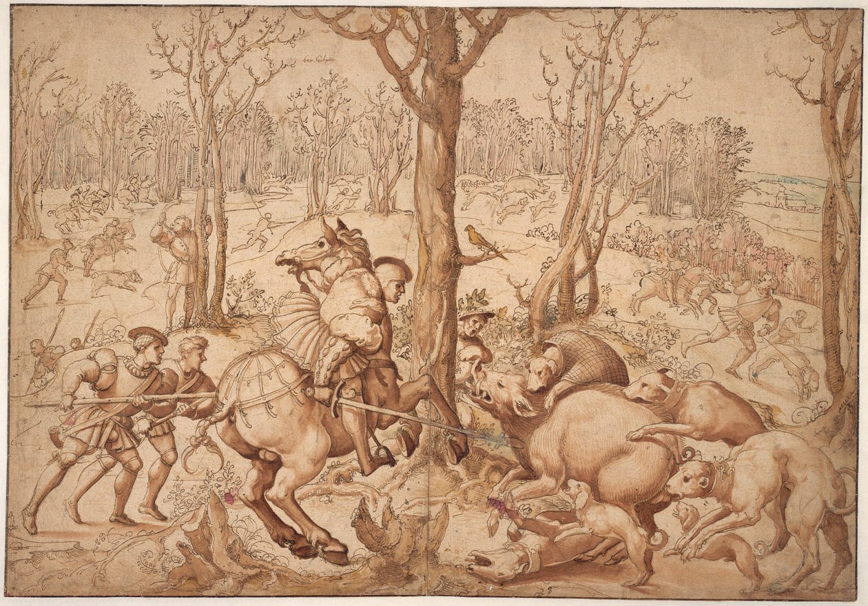 Wildschweinjagd von Bernard van Orley