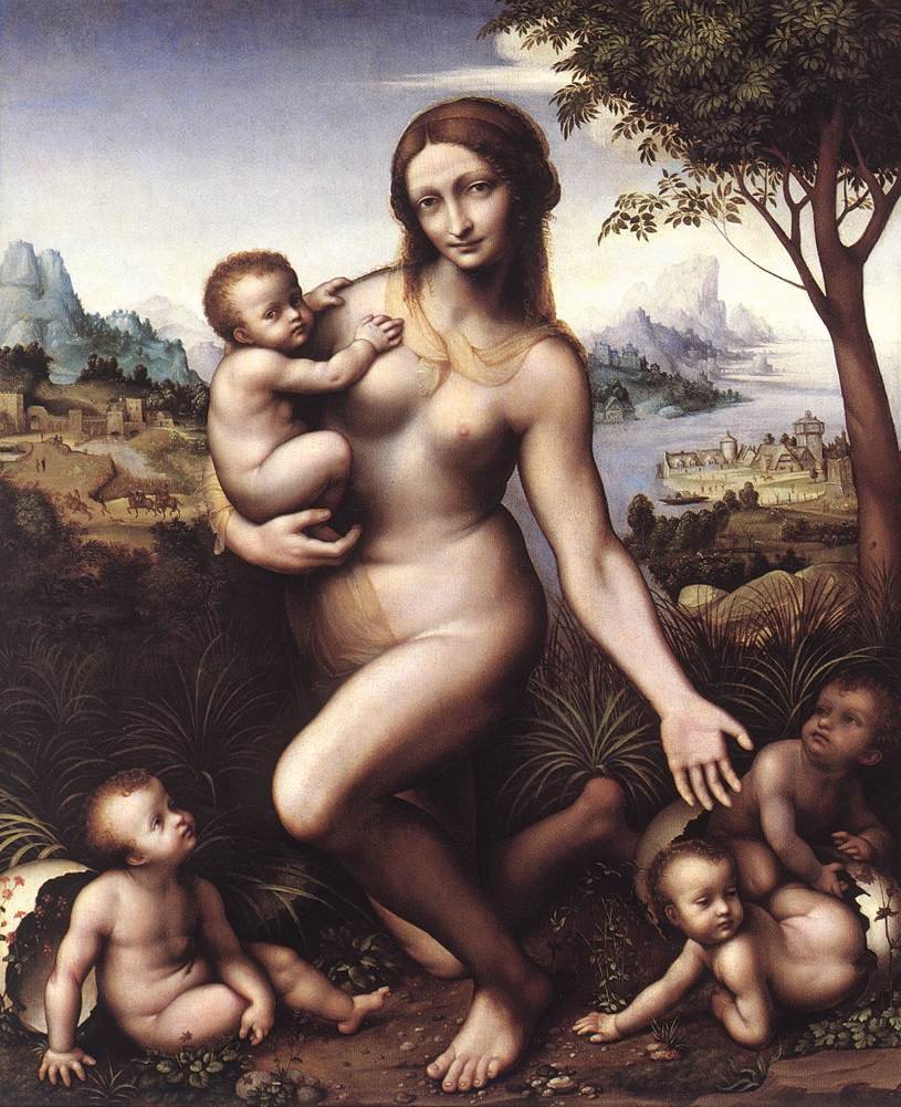 Leda mit ihren Kindern von Bernardino Marchiselli