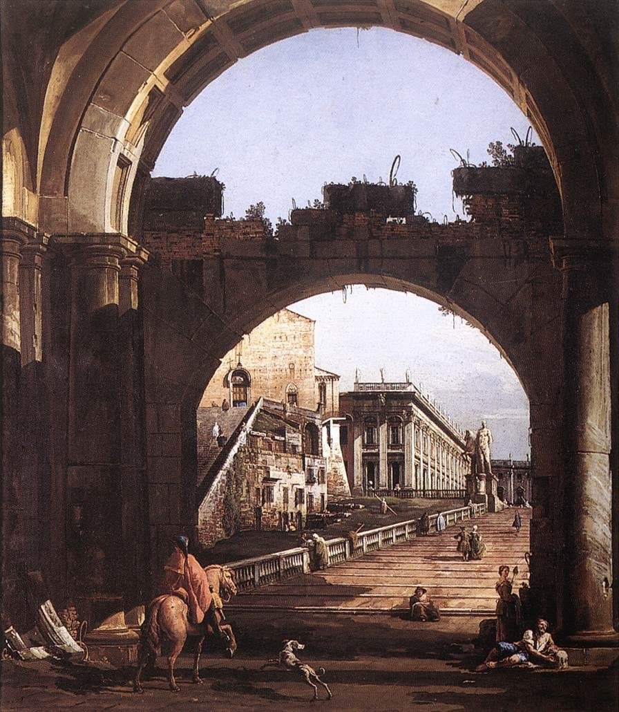Capriccio des Kapitols von Bernardo Bellotto
