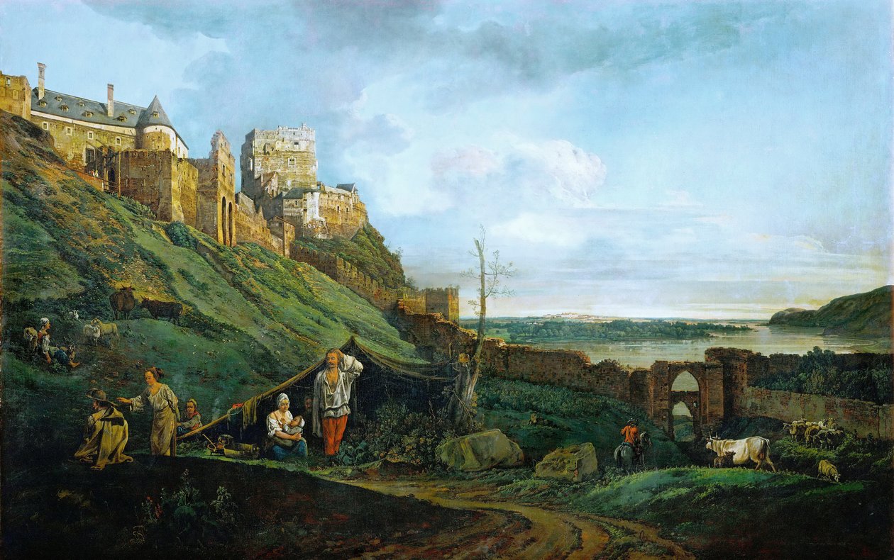 Die Ruine Theben an der March von Bernardo Bellotto