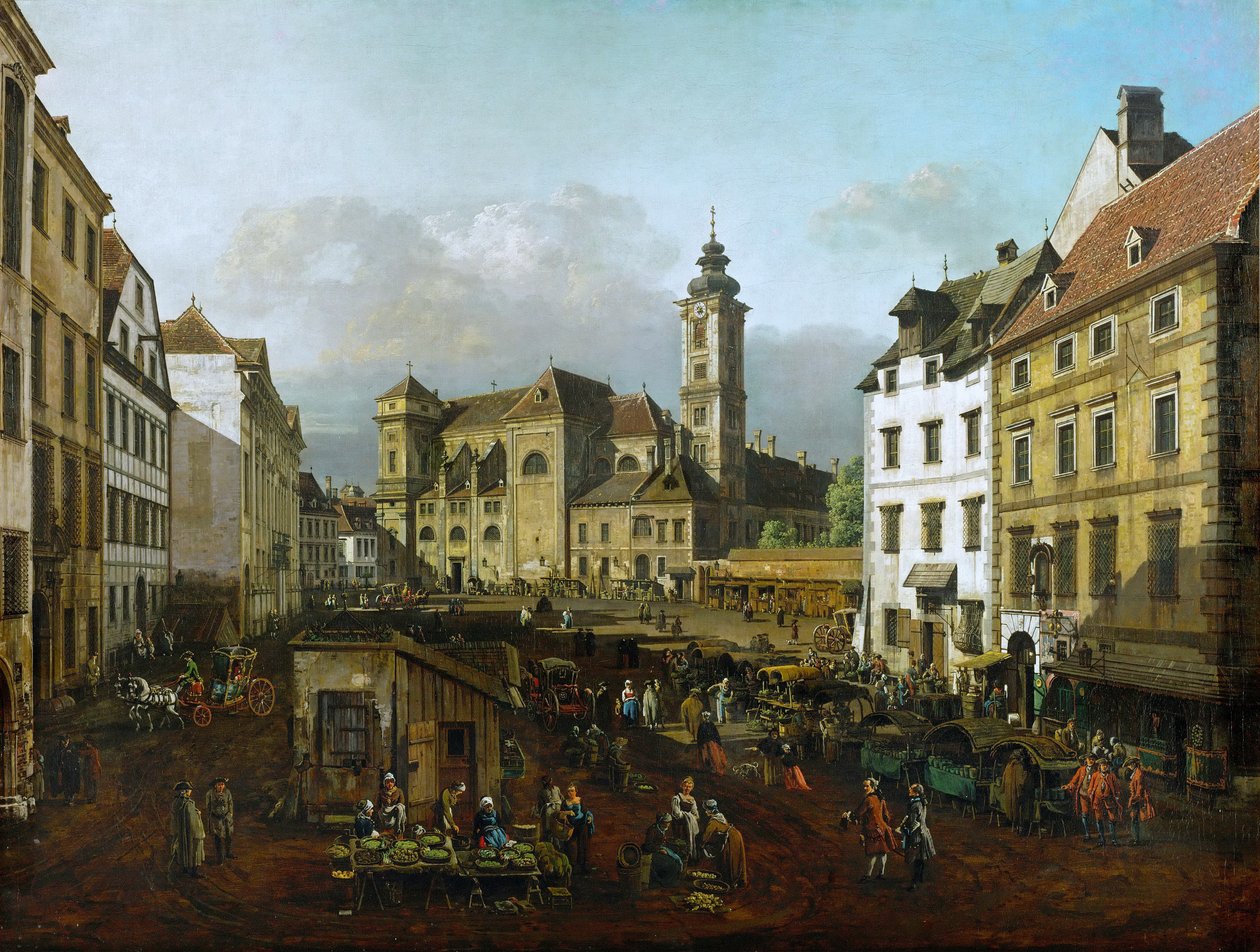 Freyung in Wien: Ansicht von Südosten von Bernardo Bellotto