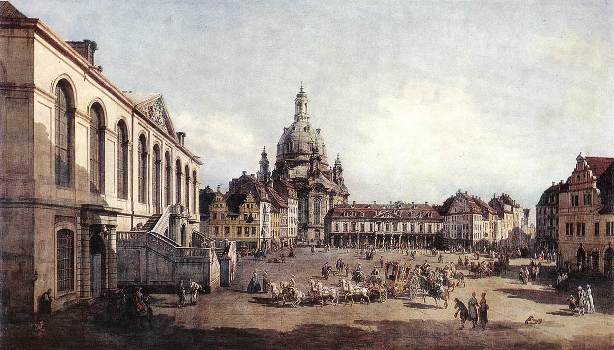 Neumarkt in Dresden vom Jüdenhof von Bernardo Bellotto