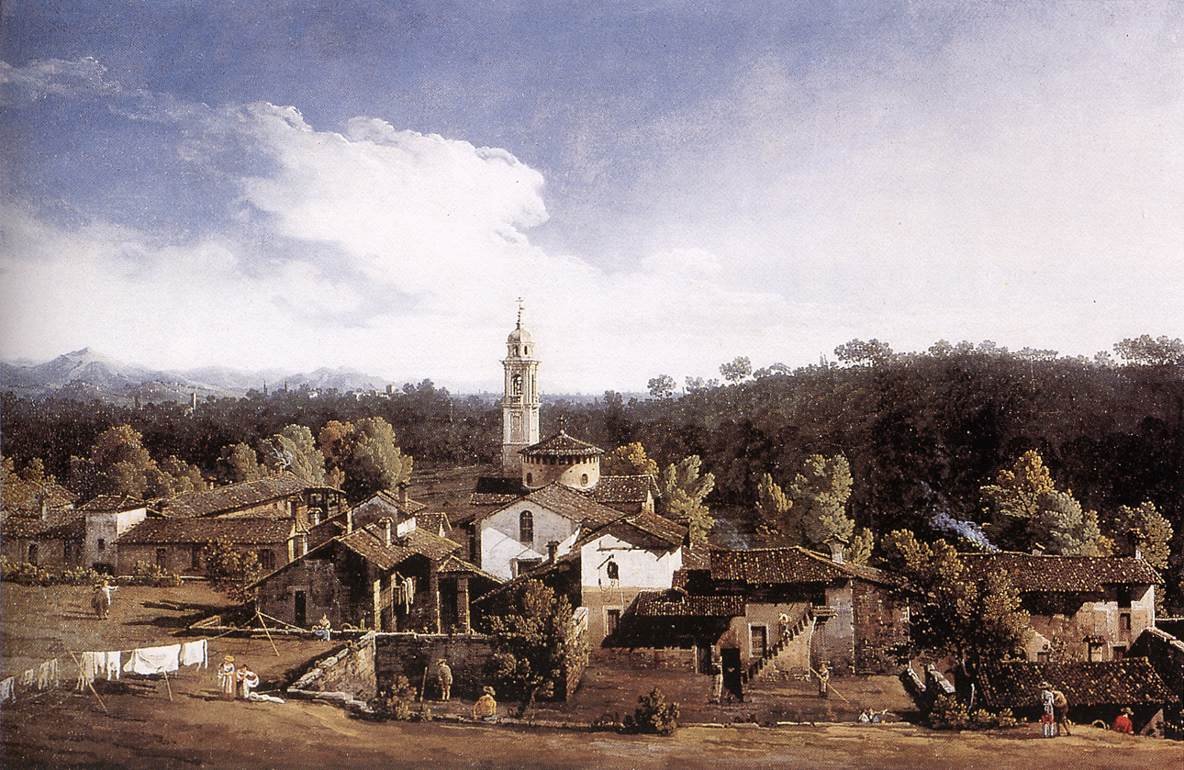 Blick auf Gazzada bei Varese von Bernardo Bellotto