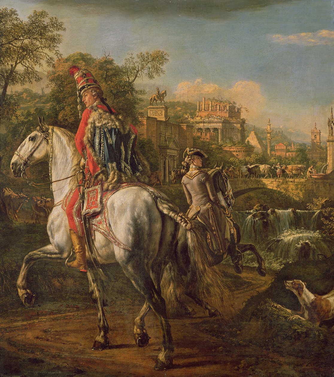 Ein Husar zu Pferd, 1773 von Bernardo Bellotto
