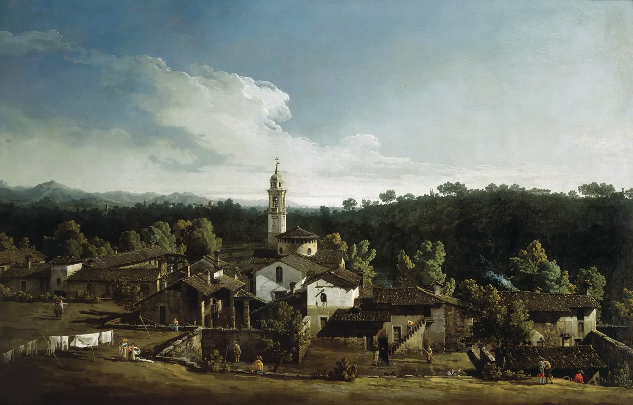 Blick auf Gazzada von Bernardo Bellotto