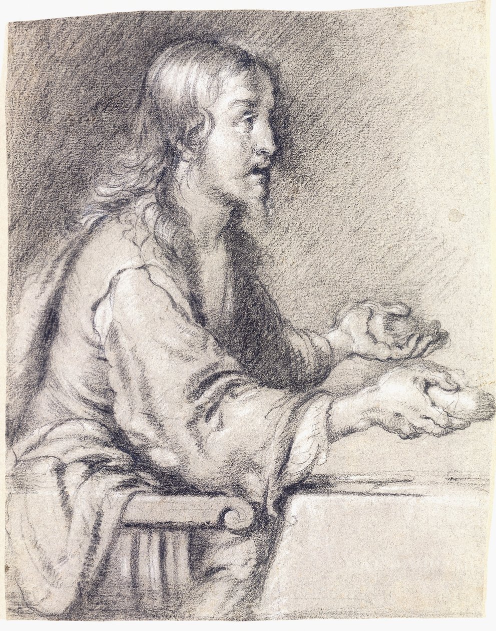 Christus in Emmaus präsentiert das Brot von Bernardo Strozzi