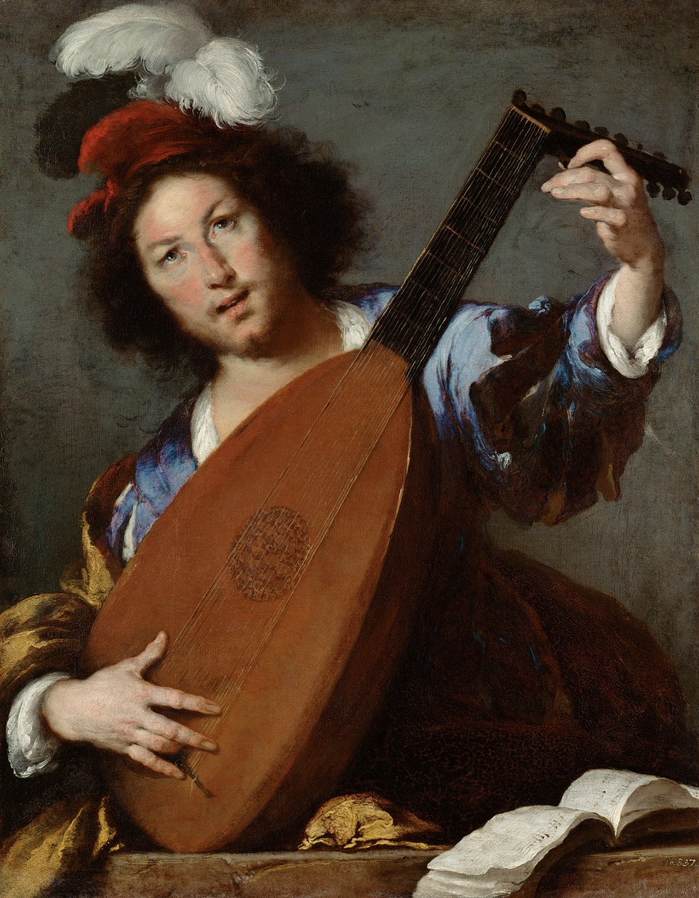 Der Lautenspieler, ca. 1645 von Bernardo Strozzi
