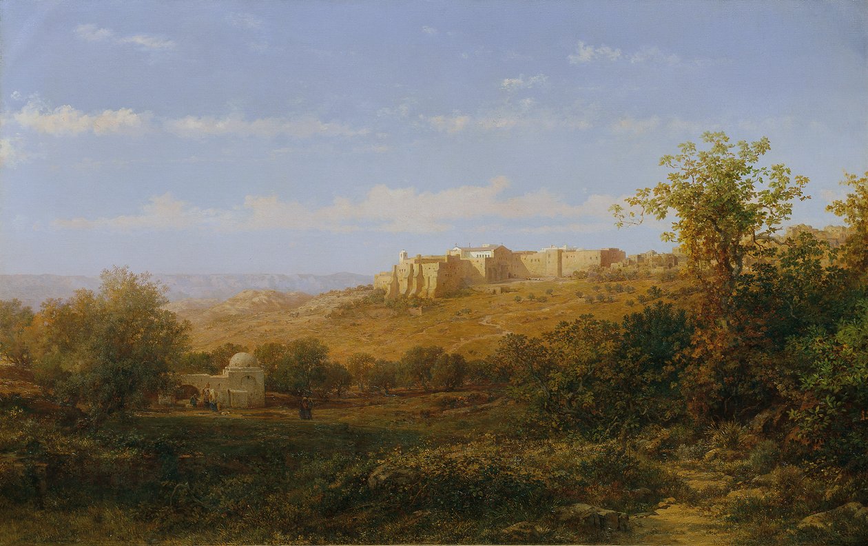 Kloster in Bethlehem von Bernhard Fiedler