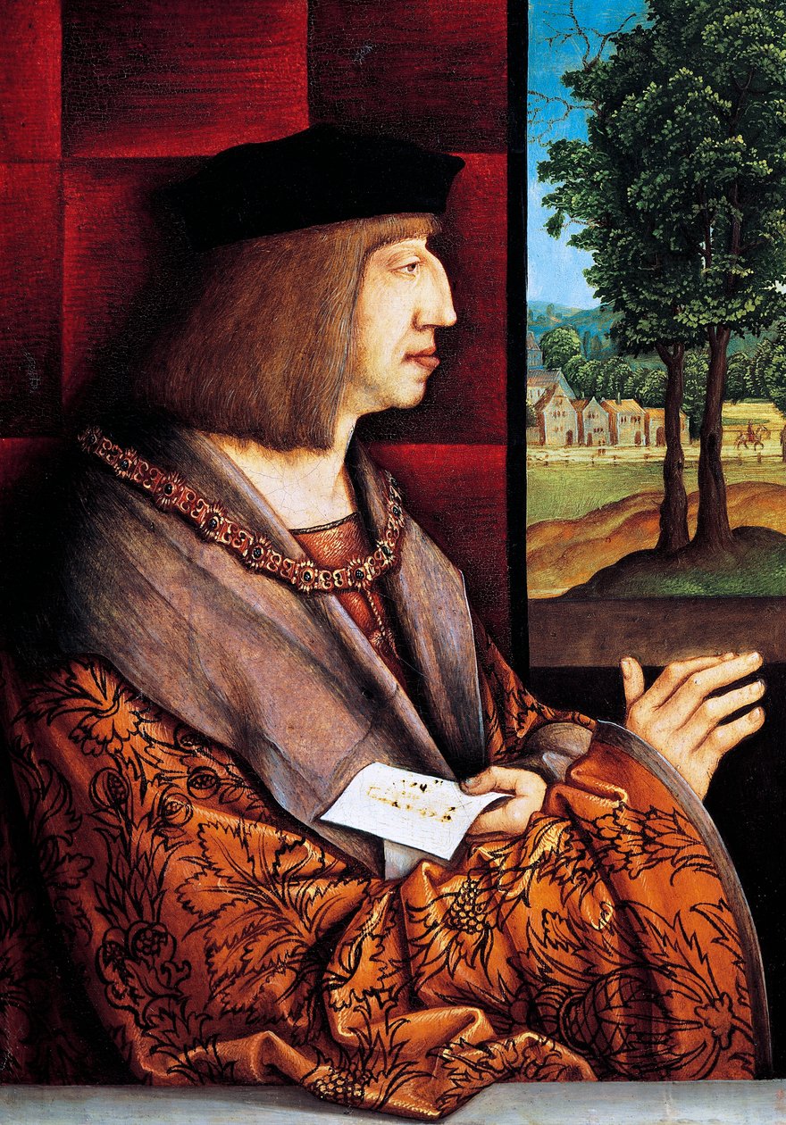 Porträt von Maximilian I. von Österreich von Bernhard Strigel