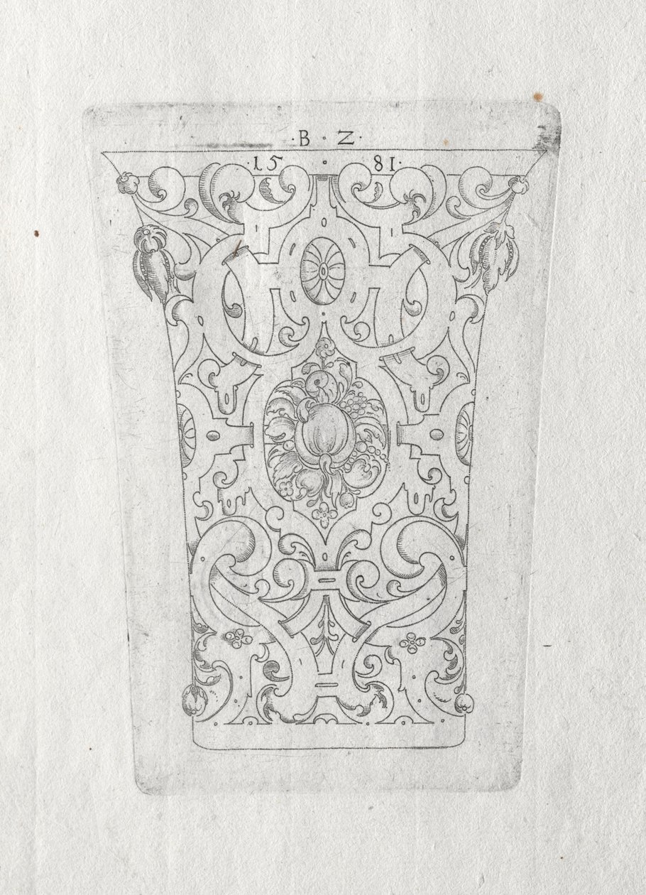 Ornamentaler Becher, 1581 von Bernhard Zan