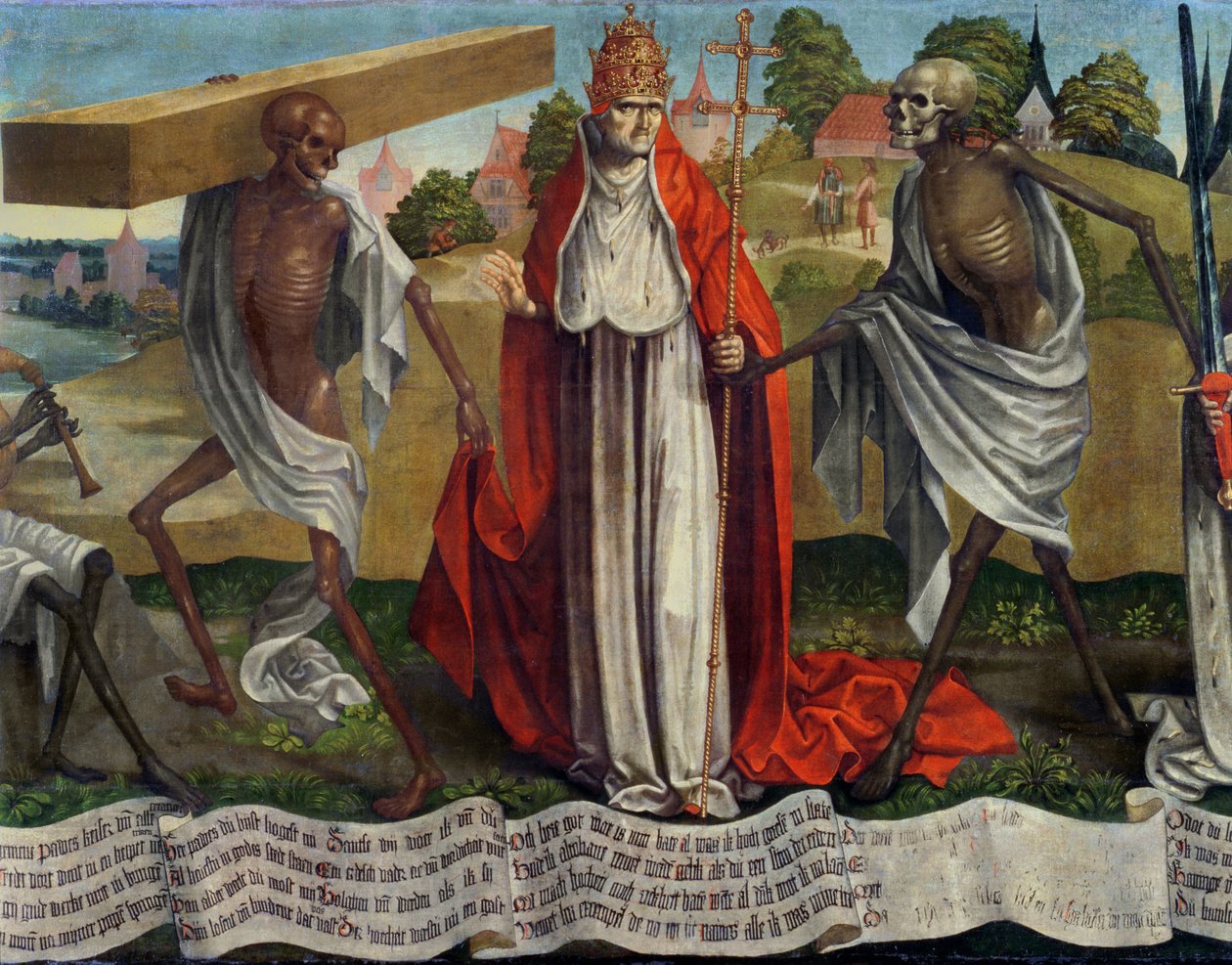Totentanz: Papst (Detail) von Bernt Notke