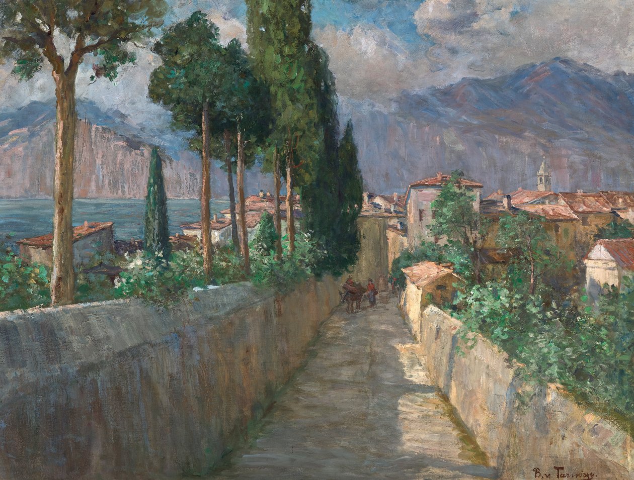 Gässchen in Malcesine von Berta von Tarnóczy Sprinzenberg